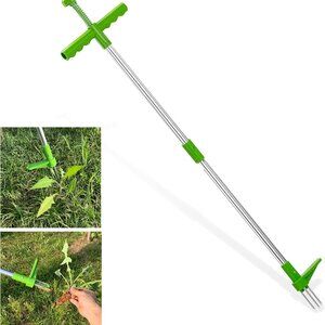 NEW Stand-Up Weeder Root Removal Tool with 3 Stainless Steel Claws, 39" Long NEW